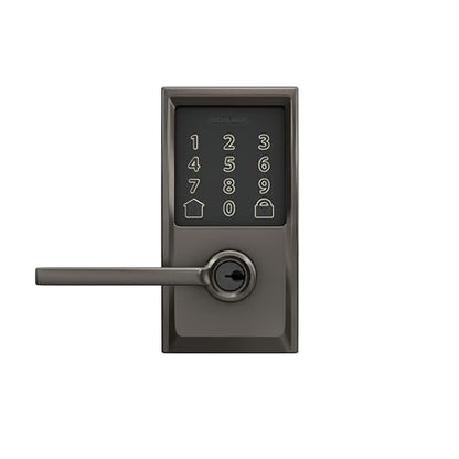 Schlage Encode Smart WiFi Lock with Lever Handle Touchscreen Keypad Keyless Entry Alexa Google Black