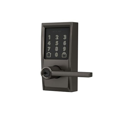 Schlage Encode Smart WiFi Lock with Lever Handle Touchscreen Keypad Keyless Entry Alexa Google Black