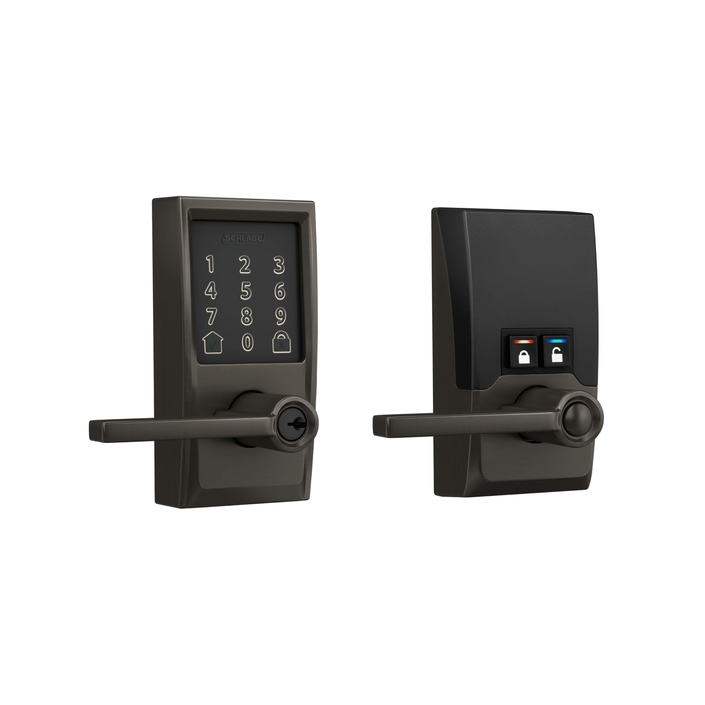 Schlage Encode Smart WiFi Lock with Lever Handle Touchscreen Keypad Keyless Entry Alexa Google Black