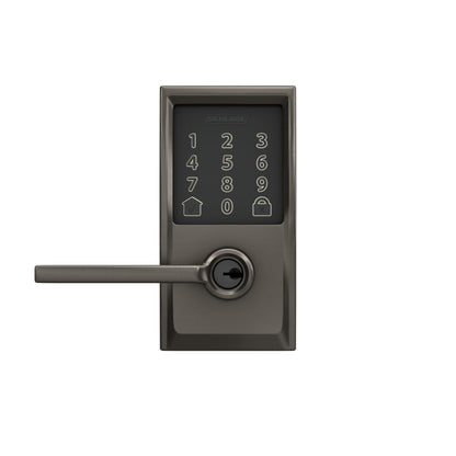 Schlage Encode Smart WiFi Lock with Lever Handle Touchscreen Keypad Keyless Entry Alexa Google Black