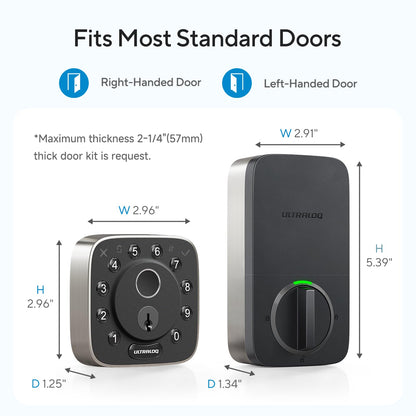 ULTRALOQ Bolt 2025 Smart Lock Fingerprint Matter Over Thread Keyless Entry Apple Home Alexa Google
