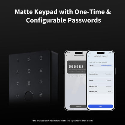 Aqara U100 Smart Lock Fingerprint Keyless Entry with Apple Home Key Bluetooth Deadbolt Alexa Google Gray