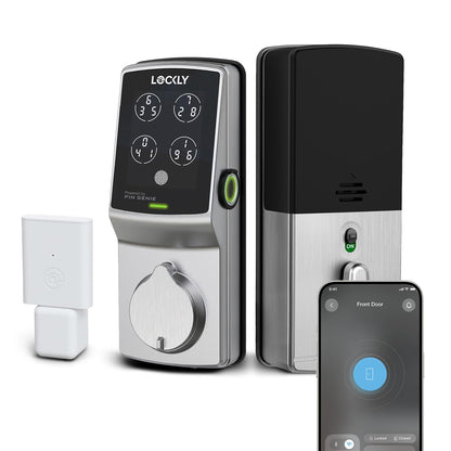 Lockly Secure Pro Smart Lock Fingerprint Keyless Entry Deadbolt WiFi Hub PIN Genie Keypad Alexa Google