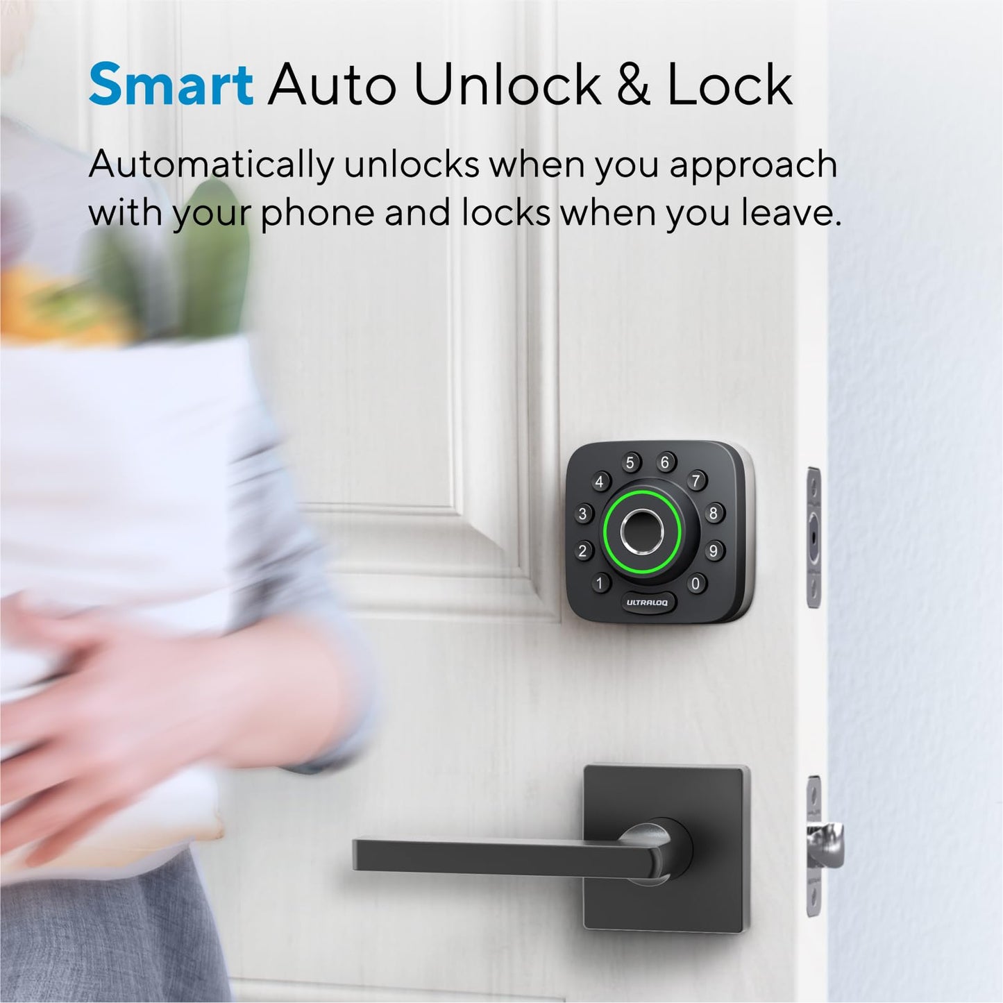 ULTRALOQ U-Bolt Pro WiFi Smart Lock Fingerprint Keyless Entry Deadbolt App Control Auto Unlock IP65