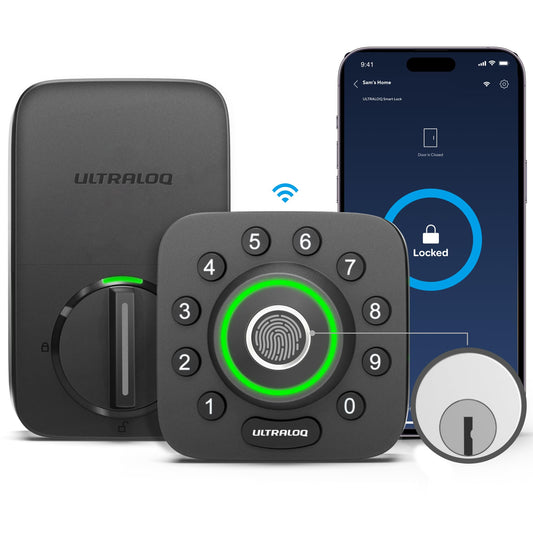 ULTRALOQ U-Bolt Pro WiFi Smart Lock Fingerprint Keyless Entry Deadbolt App Control Auto Unlock IP65