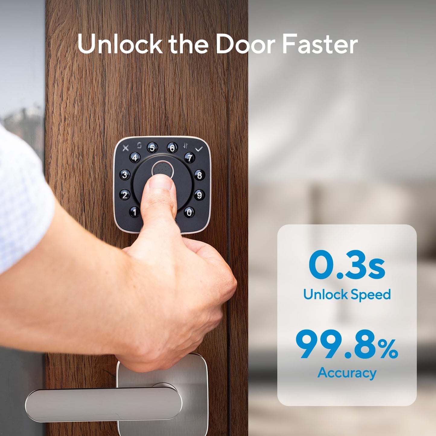 ULTRALOQ Bolt 2025 Smart Lock Fingerprint Matter Over Thread Keyless Entry Apple Home Alexa Google