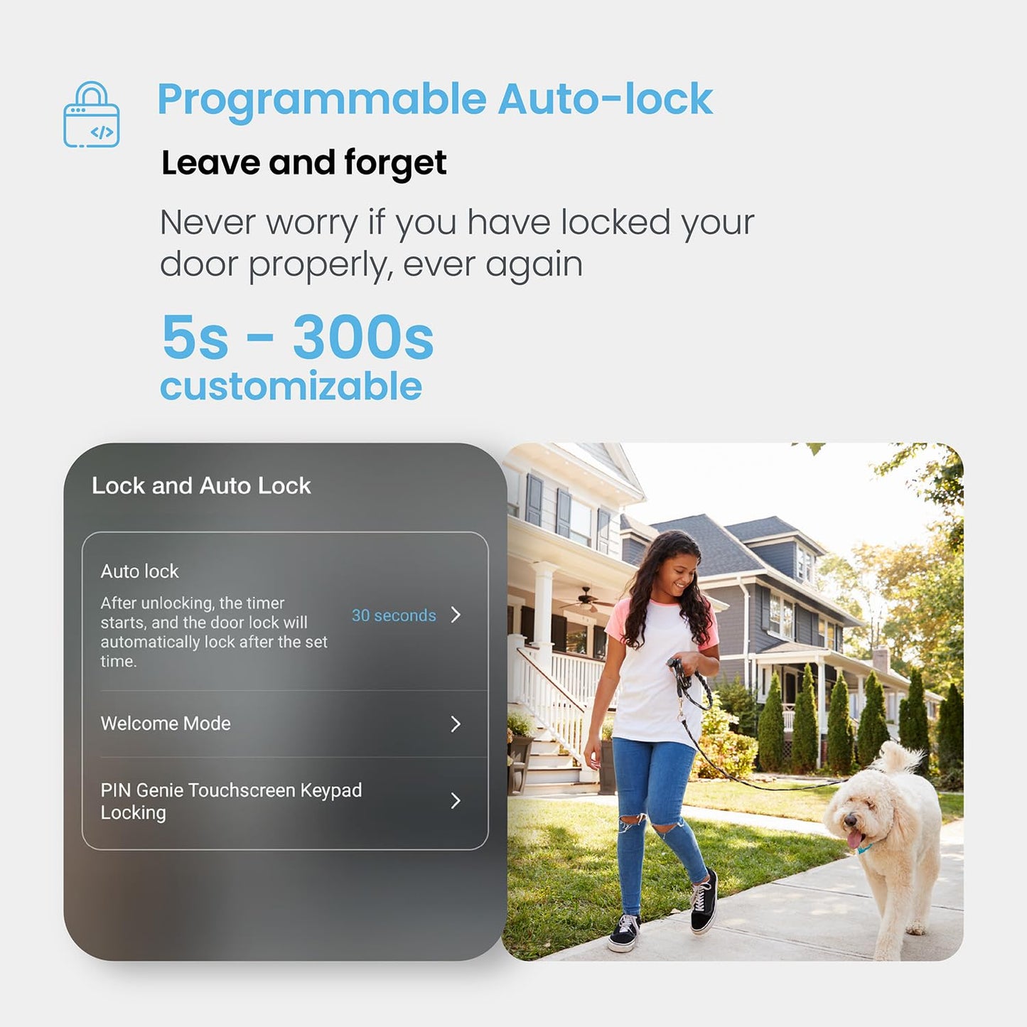 Lockly Secure Pro Smart Lock Fingerprint Keyless Entry Deadbolt WiFi Hub PIN Genie Keypad Alexa Google