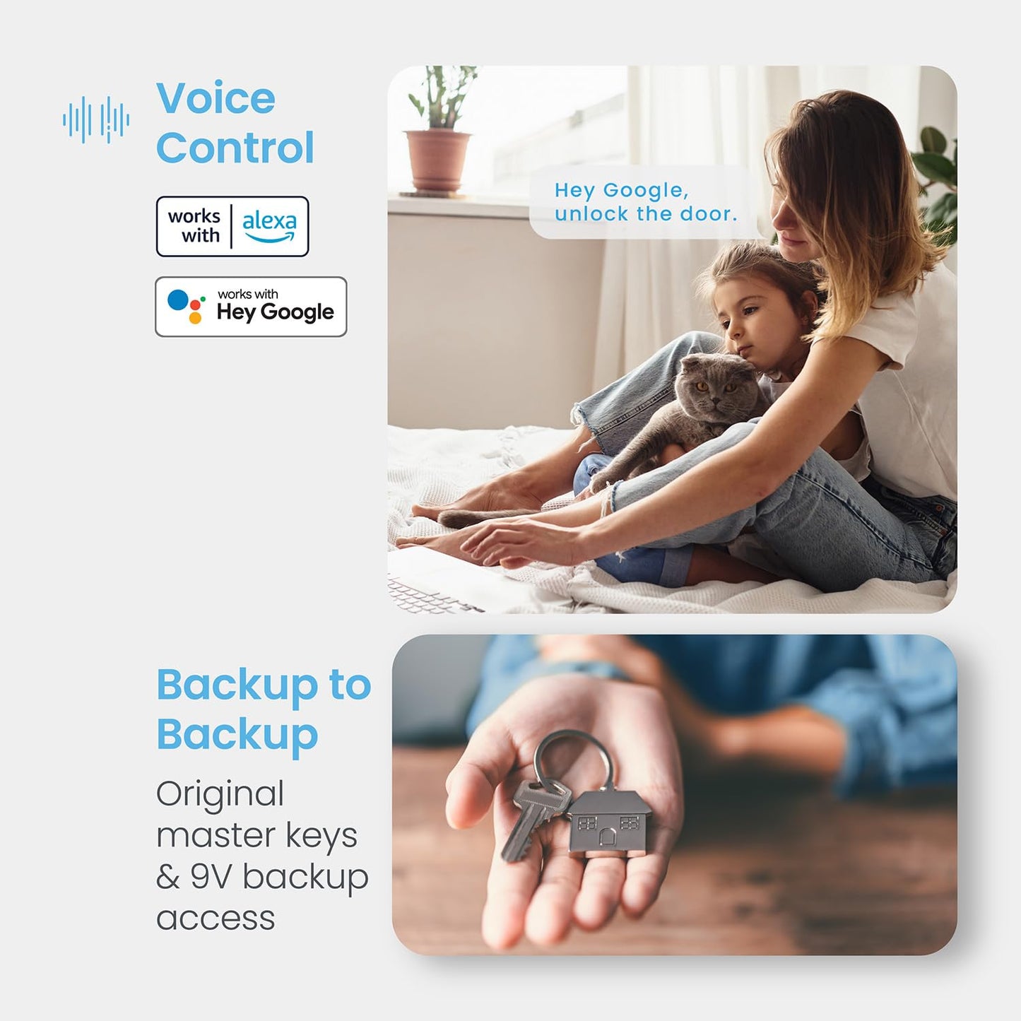 Lockly Secure Pro Smart Lock Fingerprint Keyless Entry Deadbolt WiFi Hub PIN Genie Keypad Alexa Google
