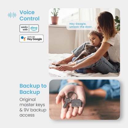 Lockly Secure Pro Smart Lock Fingerprint Keyless Entry Deadbolt WiFi Hub PIN Genie Keypad Alexa Google