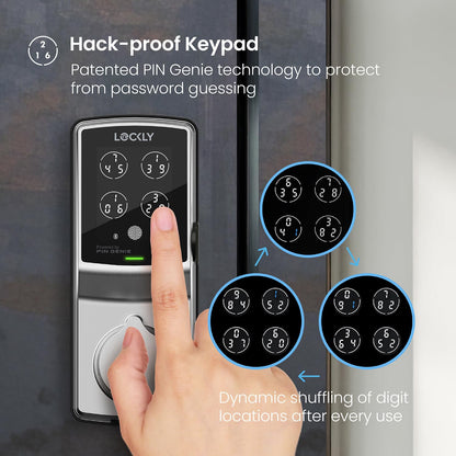 Lockly Secure Pro Smart Lock Fingerprint Keyless Entry Deadbolt WiFi Hub PIN Genie Keypad Alexa Google