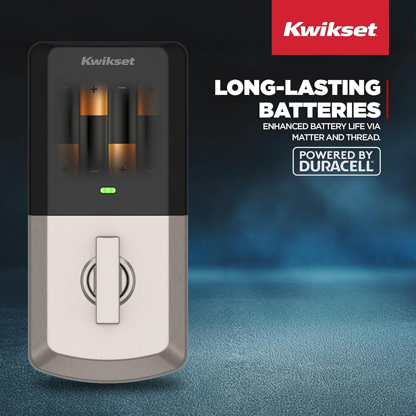 Kwikset Aura Reach Smart Lock Keyless Entry Deadbolt Bluetooth Matter Over Thread Auto Unlock Satin Nickel