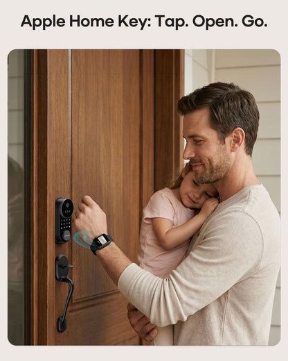 SMONET AH1 Smart Lock Fingerprint Keyless Entry WiFi Deadbolt Apple Home Alexa Google App Control