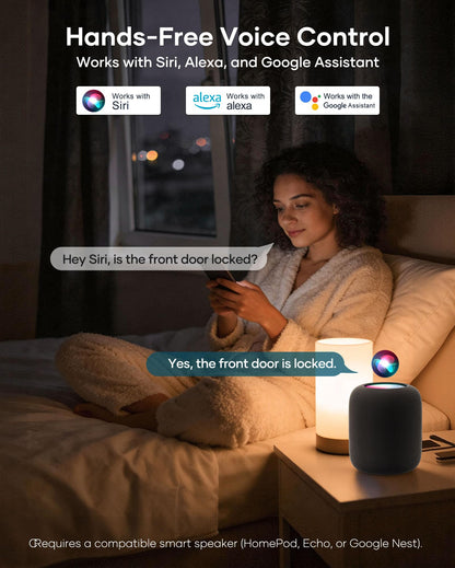 SMONET AH1 Smart Lock Fingerprint Keyless Entry WiFi Deadbolt Apple Home Alexa Google App Control
